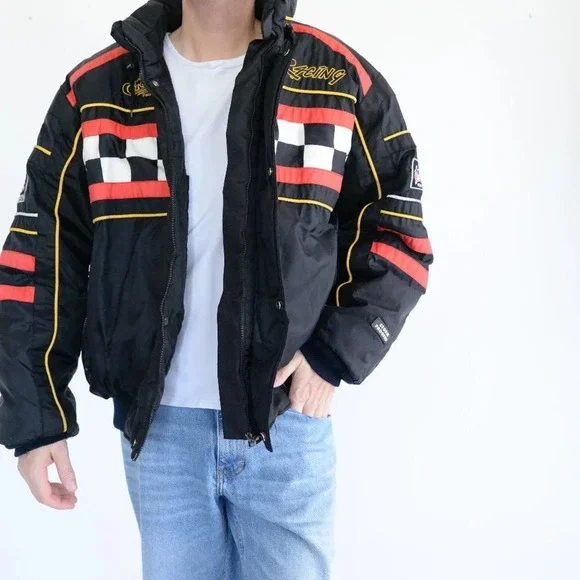 Vintage Choko Designs Black & Red Performance "Hot Rider" Snowmobile Jacket - Picture 2 of 15